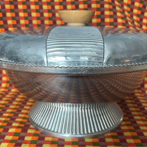 MCM Pyrex and Aluminum Continental Hand Wrought Corduroy 3 Piece Set